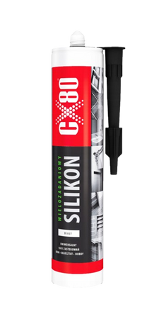 CX80 Silikon Biały 310 ML Uszczelniacz Do Prac Budowlanych i Wentylacyjnych