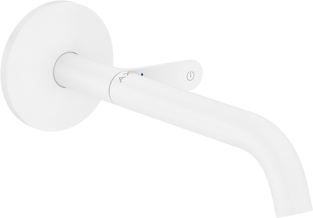 AX One Bateria umywalkowa Select z wlewką 220 mm, ścienna, podtynkowa, Biały Matowy
