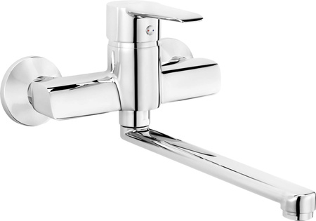 Bateria kuchenna ścienna - ECO-głowica obrotowa chrom Corio BFCE080M