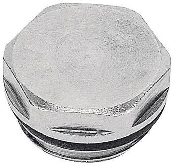 Korek zaślepiający z o-ringiem 1-2" niklowany