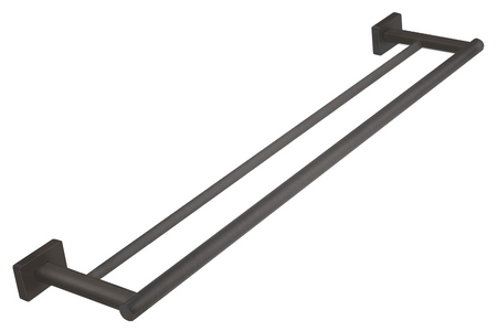 GRETA wieszak na ręcznik podwójny 600 mm, gun metal