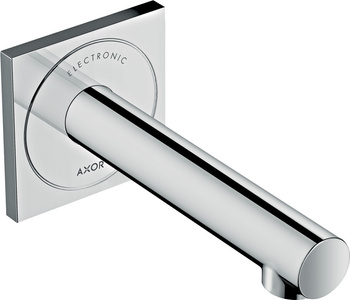 AX Uno Elektroniczna bateria umywalkowa z wylewką 161 mm, ścienna, podtynkowa, Chrom