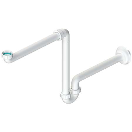 Syfon umywalkowy rurowy