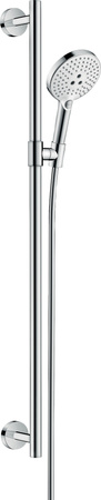 HG Raindance Select S Zestaw prysznicowy 120 3jet z drążkiem 90 cm, Biały/Chrom