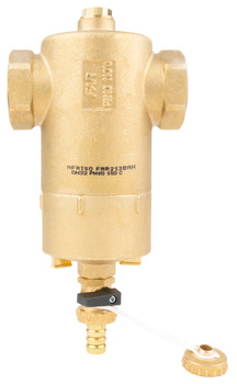 Separator zanieczyszczeń FAR 213, z magnesem i zaworem spustowym, przyłącza Rp1 1/4"