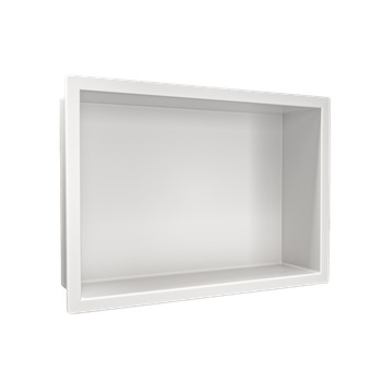 WALL-BOX ONE White Półka wnękowa ze stali nierdzewnej biała 30x20x10 cm