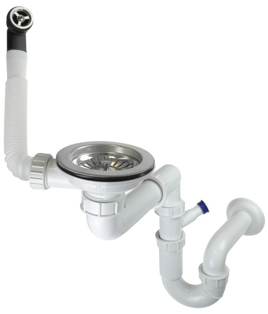 Syfon do zlewozmywaka 1-komorowego - Space-Saver stal ZXY 9949