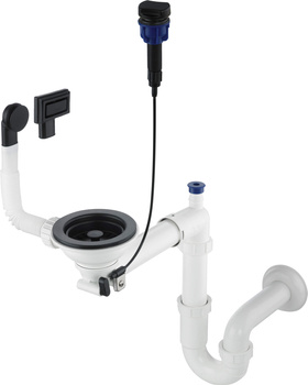 Syfon do zlewozmywaka granitowego 1-komorowego - Space-Saver nero ZXY N972