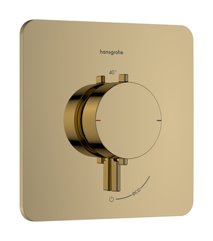 HG Ecostat Comfort Q Bateria termostatyczna do 1 odbiornika, podtynkowa, Złoty Optyczny Polerowany