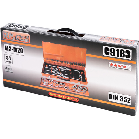 ZESTAW GWINT.I NARZ.M3-M20 54EL. DIN352