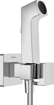 HG Bidetowa główka prysznicowa Bidette 1jet E EcoSmart z mieszaczem, uchwytem i wężem prysznicowym 125 cm, Chrom
