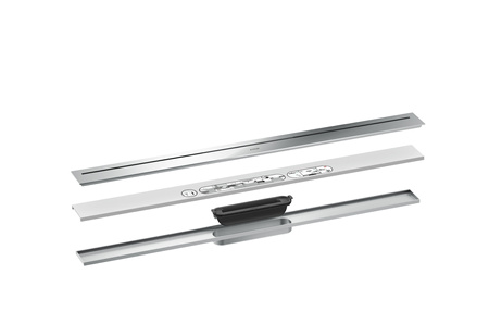 AX Drain Element zewnętrzny odpływu liniowego 900, montaż odsunięty od ściany, Chrom