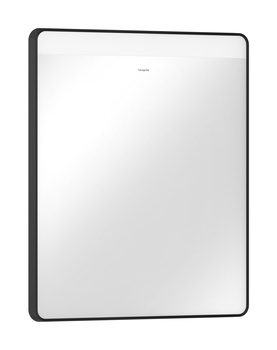 HG Xarita Lite Q Lustro z górnym oświetleniem LED 600/30, włącznik ścienny, Czarny Matowy
