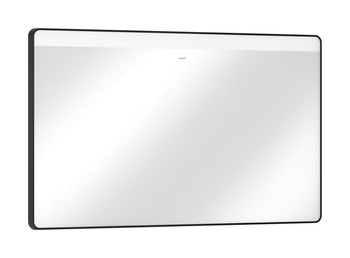 HG Xarita Lite Q Lustro z górnym oświetleniem LED 1200/30, włącznik ścienny, Czarny Matowy