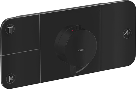 AX One Moduł termostatyczny do 3 odbiorników, podtynkowy, Czarny Matowy