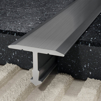 EXCELLENT Profil T fugowy 14 mm, długość 250 cm aluminiowy, anodowany srebrny szczotkowany anoda szczotkowana srebrna LIPBAFASZSR.14/250