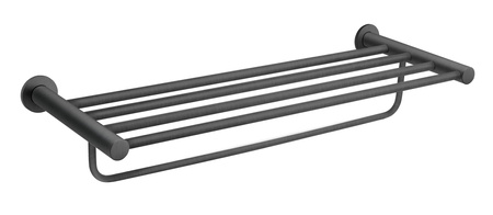 SMILE wieszak na ręcznik z półką, gun metal