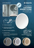 Lusterko kosmetyczne magnetyczne - podświetlenie LED chrom ADR 0821