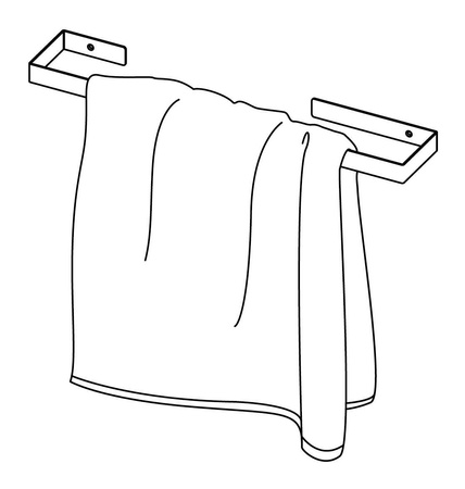 Wieszak ścienny na ręcznik - 60 cm bianco ADM A621