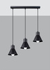 Lampa wisząca TALEJA 3 czarna [E27]