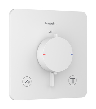 HG Ecostat Comfort Q Bateria termostatyczna do 2 odbiorników, podtynkowa, Biały Matowy