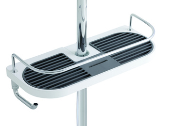 EMOTION półka do natrysku przesuwnego, biała