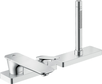 AX Citterio C 3-otworowa jednouchwytowa bateria na brzeg wanny, sBox, Chrom