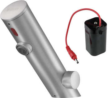 Bateria umywalkowa bezdotykowa z regulacją temperatury - 4xAA stal BQR F29R