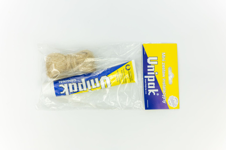 ZESTAW KONOPIE PAKUŁY 100g + PASTA 65g UNIPAK DO USZCZELNIANIA GWINTÓW