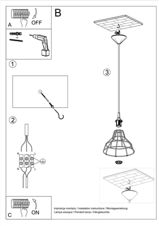 Lampa wisząca ANATA biała