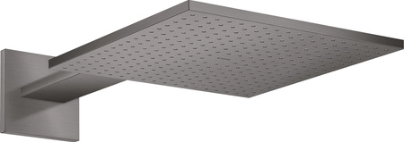 AX ShowerSolutions Głowica prysznicowa 300/300 1jet z ramieniem prysznicowym, Czarny Chrom Szczotkowany