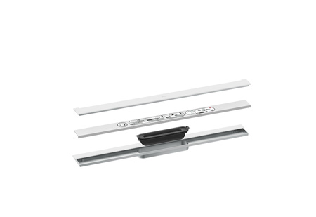 AX Drain Element zewnętrzny odpływu liniowego 700, montaż przyścienny, Biały Matowy