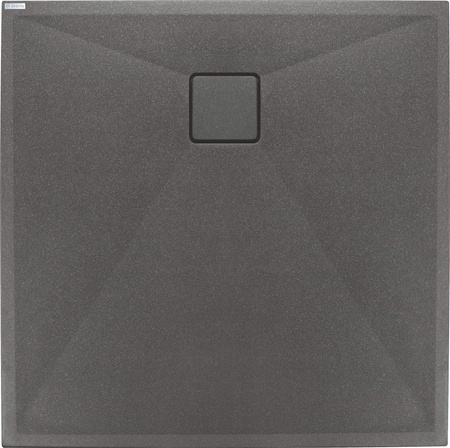 Brodzik granitowy kwadratowy 90x90 cm antracyt metalik KQR T41B
