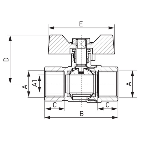Filtr skośny siatkowy z magnesem, nakrętno-nakrętny, DN20, G3/4