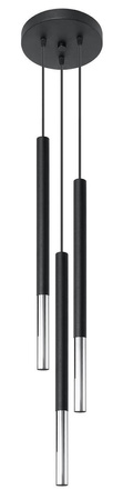 Lampa wisząca MOZAICA 3P czarny/chrom