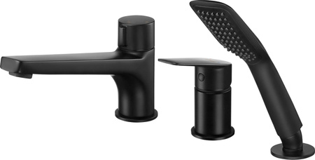 Bateria wannowa 3-otworowa stała nero Jasmin BGJ N13M