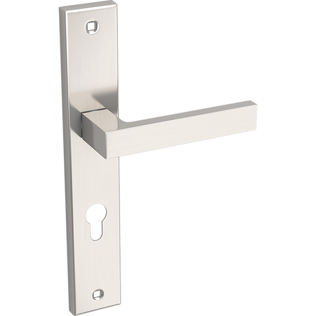 QUBIK klamka na szyldzie długim na wkładkę