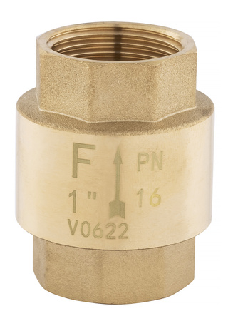 Zawór zwrotny z elementem zamykającym z tworzywa, 1", nakrętno-nakrętny