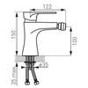 ALGEO SQUARE bateria bidetowa, czarny / chrom