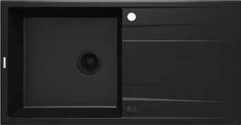Zlewozmywak granitowy 1-komorowy z ociekaczem nero nero ZQE N713