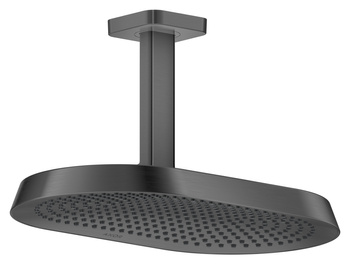 AX ShowerSphere Głowica prysznicowa 370/220 2jet EcoSmart z przyłączem sufitowym, Czarny Chrom Szczotkowany