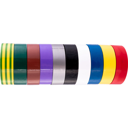 TAŚMA IZOLACYJNA PCV 19MMx10M KOLOROWA