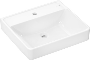 HG Xanuia Q Umywalka wisząca 550/480 z otworem na baterię, bez przelewu, SmartClean, Biały