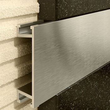 EXCELLENT Profil U Listello 30 mm, długość 250 cm aluminiowy, anodowany inox szczotkowany anoda szczotkowana inox LIPOASSZIN.09/30/250