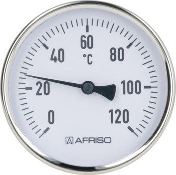 Termometr bimetaliczny BiTh 100, fi100 mm, 0÷120°C, L 63 mm, G1/2", ax, kl. 2