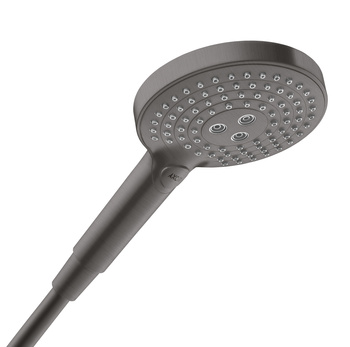 AX ShowerSolutions Główka prysznicowa 120 3jet, Czarny Chrom Szczotkowany