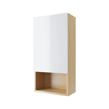 EXCELLENT Tuto szafka wisząca wnękowa z frontem lewa 40x80 cm, dąb/biały połysk biały/dąb MLEX.0105.400.BLWH