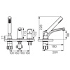 FERRO ONE bateria wannowa 3-otworowa z zestawem natryskowym, chrom