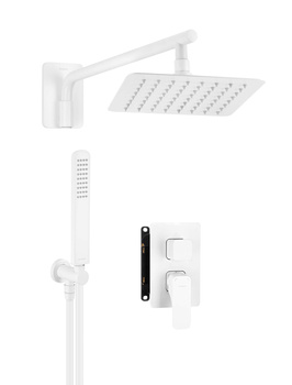 Zestaw prysznicowy podtynkowy z BOXem mieszaczowym stała bianco Hiacynt BXYZAQHM