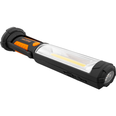 LAMPA AKU. DŁUGA 5W + 5 LED UCHYLNA MAGNETYCZNA PODSTAWA